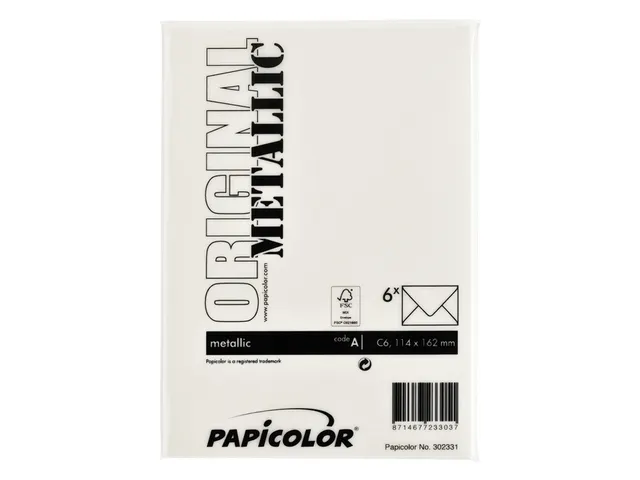 Envelop Papicolor C6 114x162mm Ivoor Gegomd