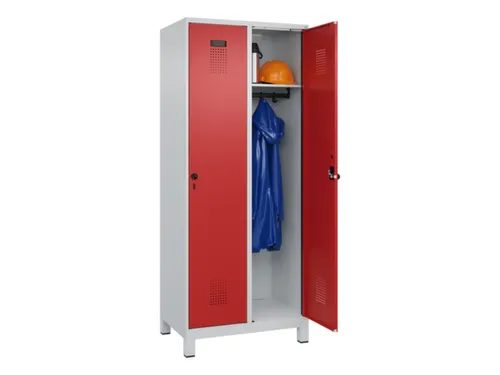 locker,HxBxD 1950x800x500mm,2vak,vak B 400mm,draaigrendel,voeten