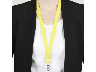 Lanyard Avery rPET geel 440x15mm met karabijnhaak 10 stuks - 5