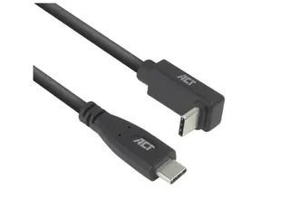 Kabel ACT USB-C standaard naar USB-C hoek boven/beneden 10Gbps 1m - 1