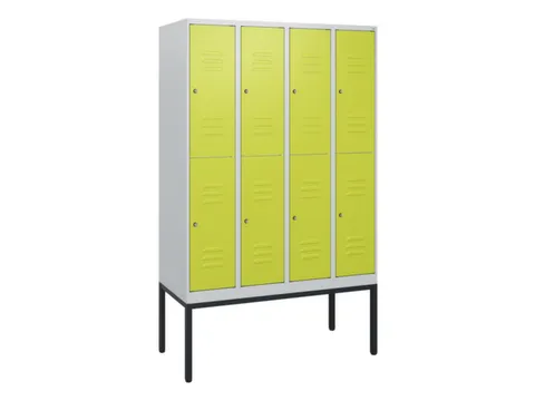 dubbeldekse locker,HxBxD 1950x1200x500mm,4x2vak.,vak B 300mm,cil.-slot