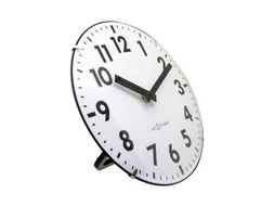 Tafelklok Nextime Duomo Mini 20 cm wit gebolde glazen lens
