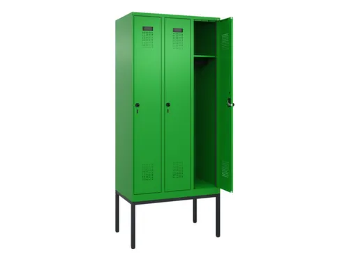locker,HxBxD 2120x900x500mm,3vak,vak B 300mm,draaigrendel