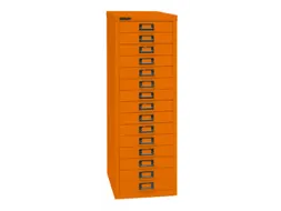 kantoor-ladekast HxBxD 860x279x380mm 15 laden romp oranje staal