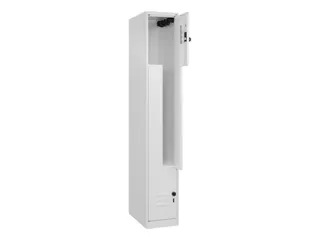 Z-garderobekast,HxBxD 1850x300x500mm,vak B 150/300mm,draaigrendel - 2