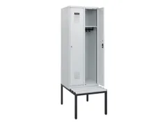 locker met bank,HxBxD 1950x600x815mm,2vak,vak B 300mm,cilinderslot