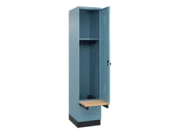 locker met bank,HxBxD 1950x400x815mm,1vak,vak B 400mm,draaigrendel