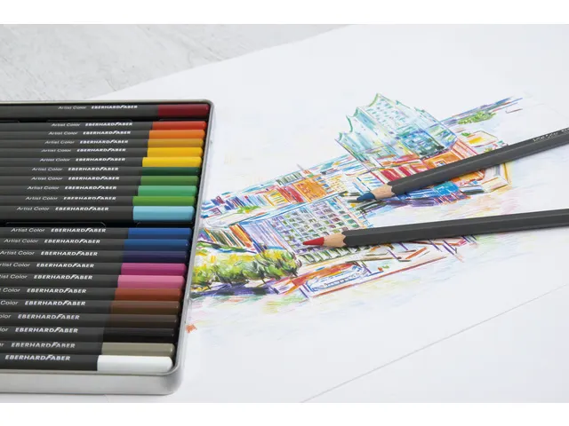 Crayons de couleur Eberhard Faber Artist Color étui métallique de 24