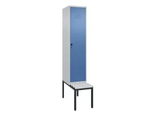 locker met bank,HxBxD 2120x400x815mm,1vak,vak B 400mm,draaigrendel - 1