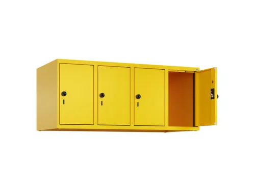 opzetkast,v. locker,4vak.,vak B 300mm,HxBxD 500x1200x500mm