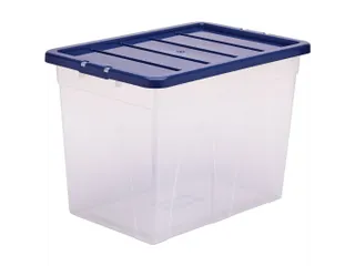 Opbergbox 64 Liter Plastic Transparant Blauw - 1