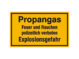 aanwijzingsbord,Propaangas Vuur en roken wettelijk verboden - 1