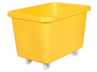 Verrijdbare Rechthoekige Bak 227 Liter Hxbxd 641X902X660Mm Pe Geel - 1