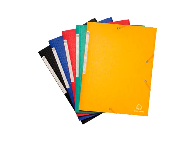 Elastomap A4 glanskarton 3 kleppen monobloc Assorti