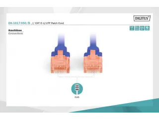 CAT 6 U-UTP patchkabel koper LSZH AWG 26/7 Lengte 5m Blauw - 4