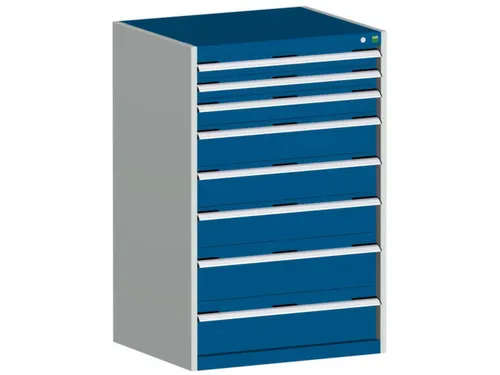 ladekast 1200x800x750mm 8laden zware lasten RAL7035 front RAL5010