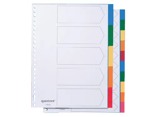 Tabbladen Quantore A4 23-Gaats 5-Delig Assorti Tabs Pp