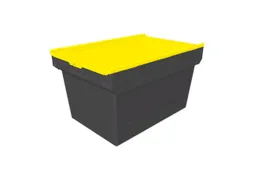 Herbruikbare containers HxLxB 340x610x400mm 58l PP-regeneraat geel