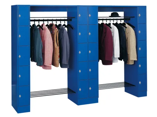 locker met kapstok,HxBxD 1950x2840x480mm,romp RAL7016,front RAL7016