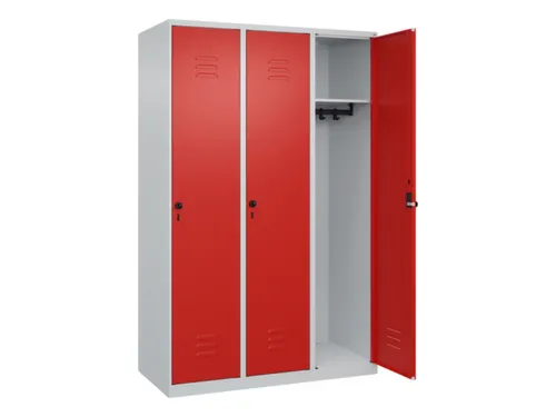 locker,HxBxD 1850x1200x500mm,3vak,vak B 400mm,draaigrendel