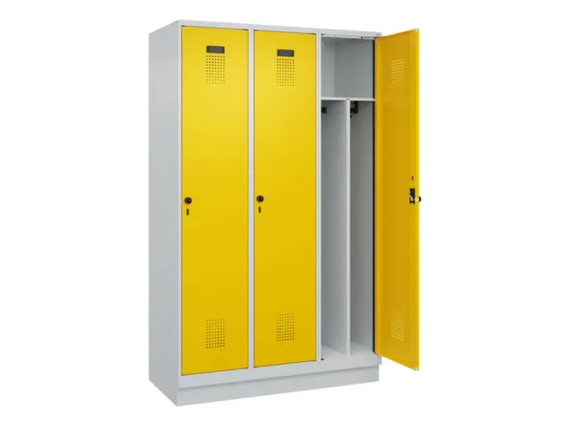 locker voor scheiding van kleding,HxBxD 1950x1200x500mm,3vak