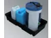bac de rétention PE,p. bidons,vol. rétention 40l,HxlxP 155x800x600mm