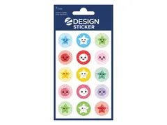 Glitteretiket Z-design Sterretjes, pakje à 1 vel