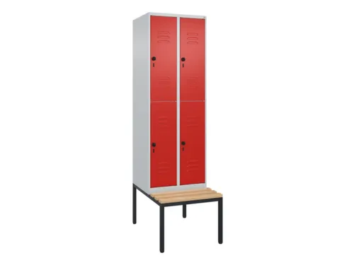 Dubbeldekse dekenkist,HxBxD 2120x600x815mm,2x2vak.,vak B 300mm
