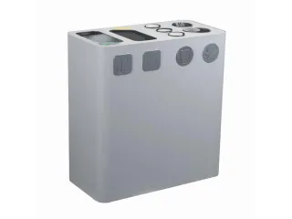 Afvalverzamelstation,2X100L,Romp Grijs - 3