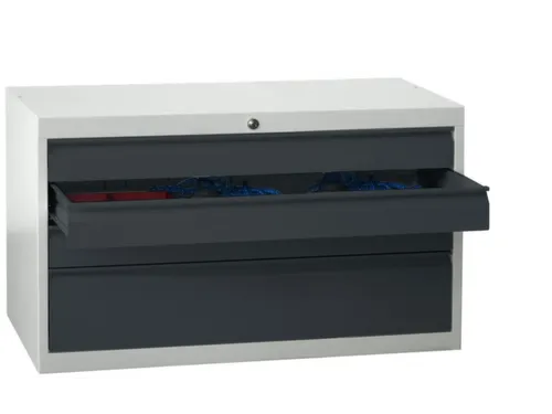 ladekast HxBxD 600x1023x600mm 4laden slot RAL7035 front RAL7016