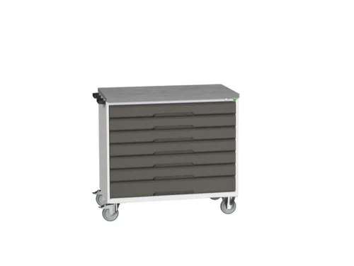 gereedschapswagen 980x1050x600mm linoleum blad 7 laden RAL7035+RAL7016