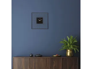 Wandklok Nextime 45x45x15 zwart metaal Vasco Square - 6