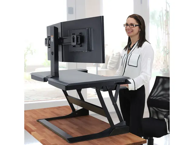 Werkstation Zit Sta Bureau Workfit T Stand Tabletop Zwart