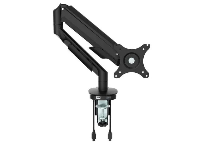 Enkele Monitorarm 1 Scherm Met Usb Poorten Zwart