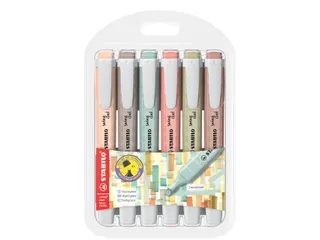 Markeerstift STABILO Swing cool nature assorti 6 stuks - 1