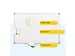 BRASQ Magnetisch Whiteboard 60x45cm Zilver met accessoire set