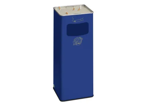 Combi-asbak Hxbxd 660X230X230Mm Vierkant Blauw