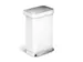 Pedaalemmer Rectangular Met Liner Pocket 45 Liter Wit Rvs