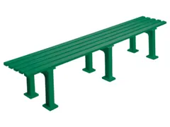 Kunststofbank 415x2000x370mm Zit H 415mm 5 Latten 3 Pootstellen Groen