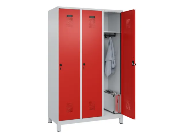 locker,HxBxD 1950x1200x500mm,3vak,vak B 400mm,draaigrendel,voeten