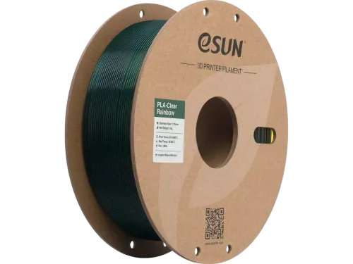 eSUN 3D printer Filament PLA-Clear 1,75mm Transparant Rainbow 1kg