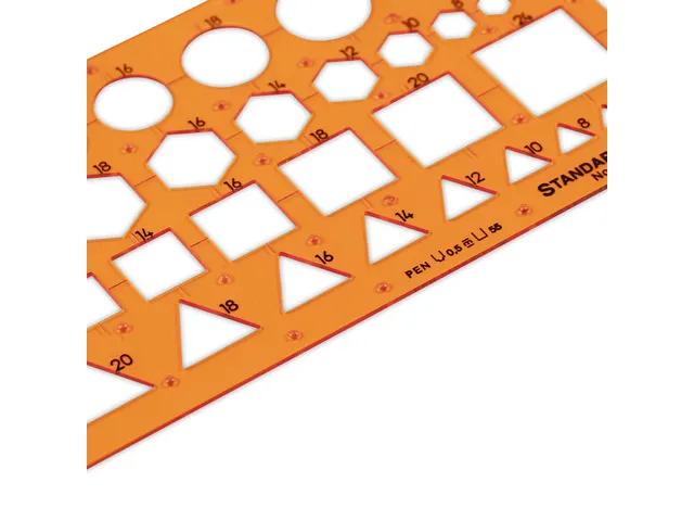 Sjabloon Standardgraph gecombineerd cirkels, hexagon, vierkant en tria