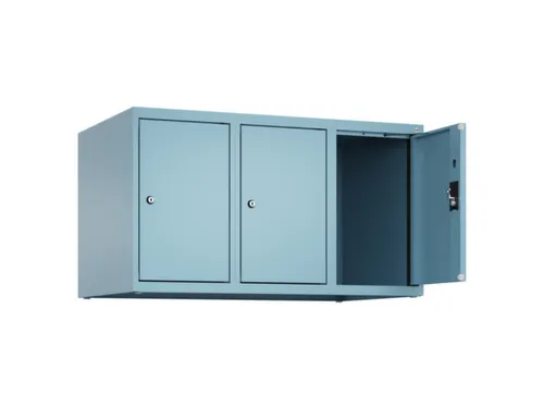 opzetkast,v. locker,3vak.,vak B 300mm,HxBxD 500x900x500mm,cilinderslot