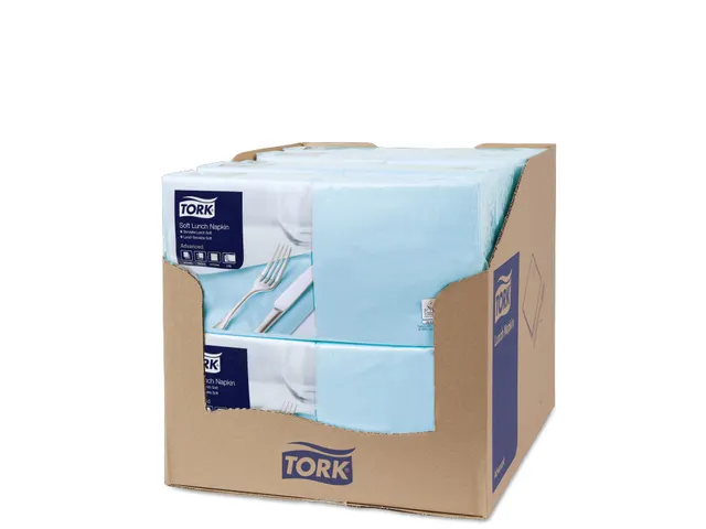 Tork 477871 Soft Lunchservet Advanced Lichtblauw 33x33cm