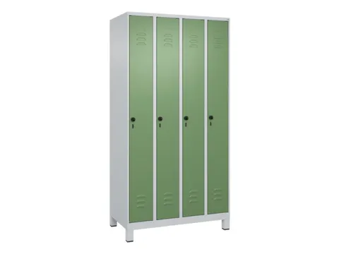 locker,HxBxD 1950x1000x500mm,4vak,vak B 250mm,draaigrendel,voeten