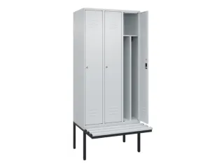 locker voor scheiding van kleding,HxBxD 2120x900x815mm,3vak - 2