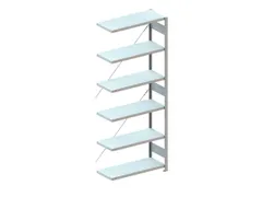 Inhaakstelling Aanbouwveld 2500x1006x436mm 6legborden Vaklast 100kg