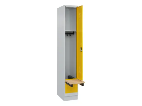 locker met bank,HxBxD 1950x300x815mm,1vak,vak B 300mm,cilinderslot