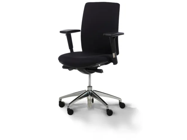 chaise de bureau pivotante Mécan. synchrone a. accoudoirs