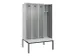 locker met bank,voor scheiding van kleding,HxBxD 2120x1200x815mm,4vak